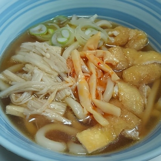 えのきと油揚げとメンマのうどん☆